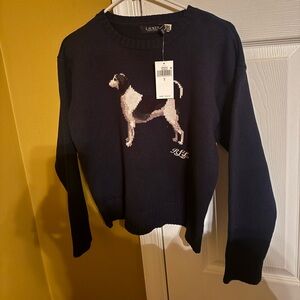 NWT Ralph Lauren Women’s Dog Sweater